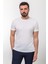 Desenli Beyaz Slim Fit Bisiklet Yaka Basic Erkek T-Shirt 4