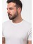 Desenli Beyaz Slim Fit Bisiklet Yaka Basic Erkek T-Shirt 5