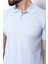 Düz Mavi Renk Slim Fit Polo Yaka Basic Erkek T-Shirt 2
