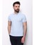 Düz Mavi Renk Slim Fit Polo Yaka Basic Erkek T-Shirt 4