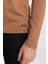 Düz Kamel Rengi Slim Fit Uzun Kollu Polo Yaka Erkek T-shirt 3