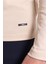 Düz Bej Rengi Slim Fit Uzun Kollu Bisiklet Yaka Erkek T-shirt 4