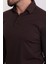 Düz Kahverengi Slim Fit Uzun Kollu Polo Yaka Erkek T-Shirt 2
