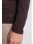 Düz Kahverengi Slim Fit Uzun Kollu Polo Yaka Erkek T-Shirt 3