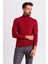 Düz Bordo Rengi Slim Fit Uzun Kollu Tam Balıkçı Yaka Erkek Penye 4