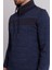 Kırçıllı Lacivert Renk Slim Fit Uzun Kollu Yarım Balıkçı Yaka Erkek Sweat 2