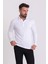 Düz Beyaz Renk Slim Fit Uzun Kollu Polo Yaka Erkek T-Shirt 3