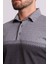 Çizgili Parçalı Siyah Renk Slim Fit Uzun Kollu Polo Yaka Erkek T-shirt 2