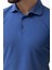 Duz Saks Rengi Slim Fit Polo Yaka Erkek T-shirt 2