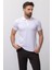 Düz Beyaz Renk Slim Fit Polo Yaka Basic Erkek T-Shirt 1