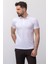 Düz Beyaz Renk Slim Fit Polo Yaka Basic Erkek T-Shirt 4