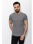 Desenli Siyah Beyaz Slim Fit Bisiklet Yaka Basic Erkek T-Shirt 1