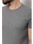 Desenli Siyah Beyaz Slim Fit Bisiklet Yaka Basic Erkek T-Shirt 2