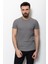 Desenli Siyah Beyaz Slim Fit Bisiklet Yaka Basic Erkek T-Shirt 4