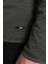 Düz Haki Rengi Slim Fit Uzun Kollu Bisiklet Yaka Erkek T-Shirt 3