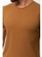 Duz Kamel Rengi Slim Fit Bisiklet Yaka Basıc Erkek T-Shirt 2