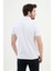 Duz Beyaz Renk Slim Fit Polo Yaka Erkek T-shirt 3