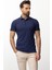 Duz Lacivert Renk Slim Fit Polo Yaka Erkek T-shirt 1
