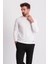 Ekru Rengi Slim Fit Uzun Kollu Bisiklet Yaka Erkek T-shirt 5