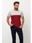 Parca Desenli Bordo Renk Slim Fit Bisiklet Yaka Erkek T-shirt 1