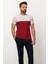 Parca Desenli Bordo Renk Slim Fit Bisiklet Yaka Erkek T-shirt 3