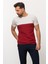 Parca Desenli Bordo Renk Slim Fit Bisiklet Yaka Erkek T-shirt 4