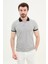 Desenli Ekru Slim Fit Polo Yaka Erkek T-Shirt 1