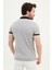 Desenli Ekru Slim Fit Polo Yaka Erkek T-Shirt 3