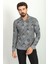 Desenli Siyah Renk Slim Fit Polo Yaka Uzun Kollu Erkek T-Shirt 3