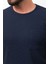 Desenli Lacivert Renk Slim Fit Bisiklet Yaka Basic Erkek T-Shirt 2