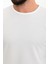 Düz Ekru Slim Fit Bisiklet Yaka Uzun Kollu Erkek T-Shirt 2