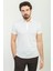Düz Ekru Rengi Slim Fit Polo Yaka Basic Erkek T-Shirt 3
