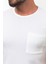 Desenli Ekru Rengi Slim Fit Bisiklet Yaka Basic Erkek T-Shirt 2