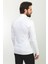 Düz Beyaz Renk Slim Fit Polo Yaka Uzun Kollu Erkek T-Shirt 5