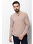 Desenli Slim Fit Hakim Yaka Keten Erkek Gömlek 1