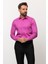 Düz Lila Rengi Slim Fit Polikort Yaka Klasik Erkek Gömlek 3