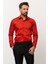 Düz Kiremit Rengi Slim Fit Polikort Yaka Klasik Erkek Gömlek 1
