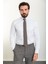 Düz Beyaz Renk Slim Fit Polikort Yaka Klasik Erkek Gömlek 1