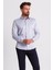 Düz Gri Renk Slim Fit Polikort Yaka Klasik Erkek Gömlek 1