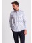 Düz Gri Renk Slim Fit Polikort Yaka Klasik Erkek Gömlek 4