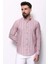 Çizgili Kahverengi Slim Fit Erkek Gömlek 1