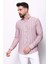 Çizgili Kahverengi Slim Fit Erkek Gömlek 4