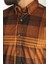 Desenli Kamel Rengi Slim Fit Erkek Gömlek 2