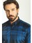 Desenli Koyu Lacivert Slim Fit Erkek Gömlek 2