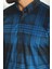 Desenli Koyu Lacivert Slim Fit Erkek Gömlek 5