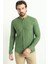 Çizgi Desenli Yeşil Rengi Slim Fit Hakim Yaka Uzun Kollu Erkek Gömlek 3