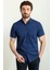 Desenli Lacivert Renk Slim Fit Kısa Kollu Erkek Gömlek 4