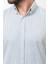 Kırçıllı Mavi Slim Fit Uzun Kollu Erkek Gömlek 2