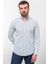 Kırçıllı Mavi Slim Fit Uzun Kollu Erkek Gömlek 3
