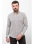 Kırçıllı Kahverengi Slim Fit Uzun Kollu Erkek Gömlek 3